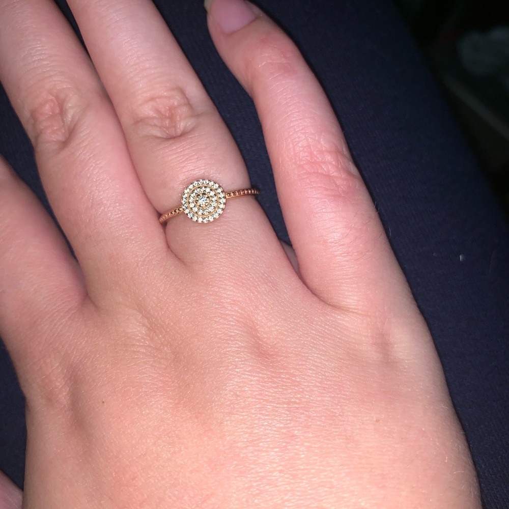 Rose gold pandora ring